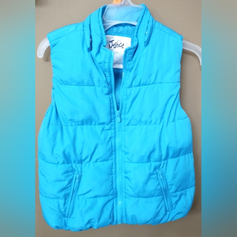Girls Justice Puffy Vest Sleeveless Coat‎ Sz 14 XL Z6